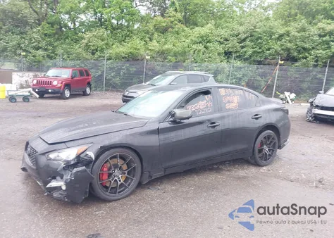 2021 Infiniti Q50 Red Sport 400 Awd из США, поврежденный, VIN JN1FV7DR8MM880511